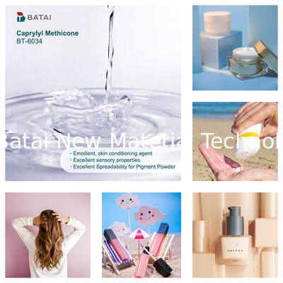 Silicona solubilizante INCI Caprylyl Methicone Octyltrimethicone con buena extensibilidad para bases de maquillaje