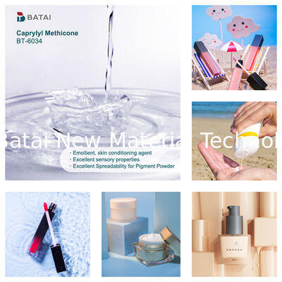 Silicona solubilizante INCI Caprylyl Methicone Octyltrimethicone con buena extensibilidad para bases de maquillaje