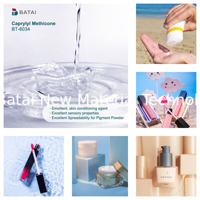 Silicona solubilizante INCI Caprylyl Methicone Octyltrimethicone con buena extensibilidad para bases de maquillaje