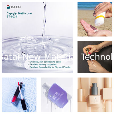 Silicona solubilizante INCI Caprylyl Methicone Octyltrimethicone con buena extensibilidad para bases de maquillaje