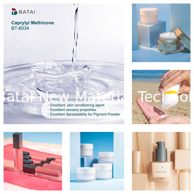 Silicona solubilizante INCI Caprylyl Methicone Octyltrimethicone con buena extensibilidad para bases de maquillaje