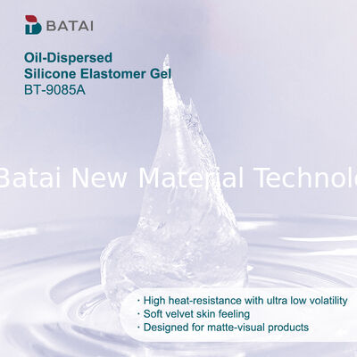 Gel elastómero de silicona libre de D5 con acabado mate, fórmula no volátil y efecto difuminador de enfoque suave para barro labial